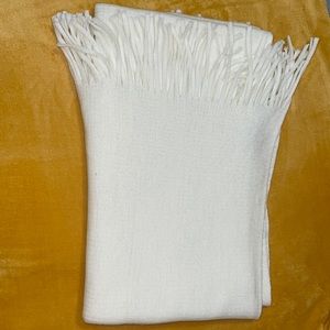 Long white women scarf